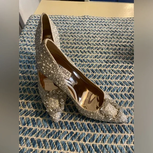 BADGLEY MISCHKA CHER II Crystal Wedding Shoes - Picture 12 of 14